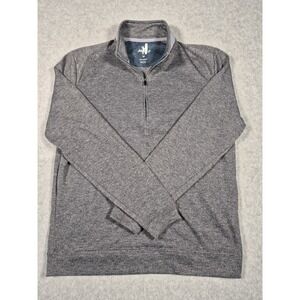 Johnnie O Pullover Mens Medium Gray Half Zip Lightweight Golf Sweater